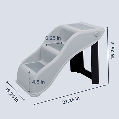 3 Step Pet Stairs, Lightweight & Collapsible, Easy to Store, Non-Slip Treads
