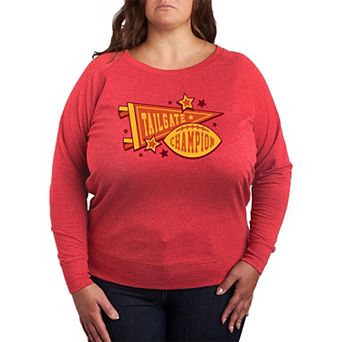 Plus Size Tailgate Champions French Terry Long Sleeve Tee