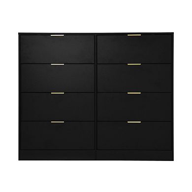 Pnronnc 8 Drawer Dresser Sleek Dresser Large Storage Capacity with Large Storage