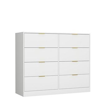 Pnronnc 8 Drawer Dresser Sleek Dresser Large Storage Capacity with Large Storage