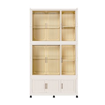 Pnronnc Kids Closet Organizer with Lockable Wheels for Childerns