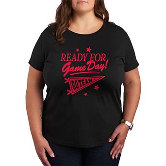Plus Size Ready For Game Day! Go Team Graphic Tee