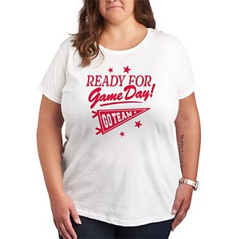 Plus Size Ready For Game Day! Go Team Graphic Tee
