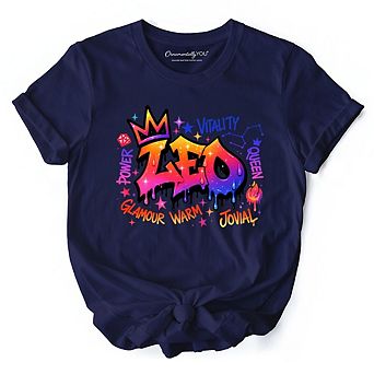 Leo Graffiti Zodiac T-Shirt, Street Style Astrology Horoscope Tee