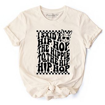 Funny Easter Bunny Retro Hip Hop T-Shirt, I Said A Hip Hop The Hippie Tee