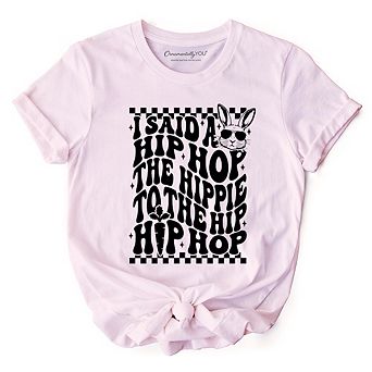 Funny Easter Bunny Retro Hip Hop T-Shirt, I Said A Hip Hop The Hippie Tee