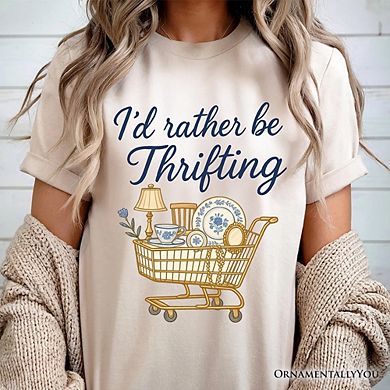 I’d Rather Be Thrifting T-Shirt, Vintage Thrift Shop Lover Tee