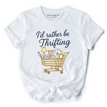 I’d Rather Be Thrifting T-Shirt, Vintage Thrift Shop Lover Tee
