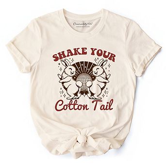 Funny Disco Easter Bunny T-Shirt, Shake Your Cotton Tail Retro Tee