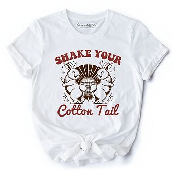 Funny Disco Easter Bunny T-Shirt, Shake Your Cotton Tail Retro Tee