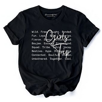 Girls Trip Words T-Shirt, Besties Vacation Memories Tee