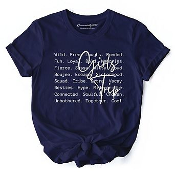 Girls Trip Words T-Shirt, Besties Vacation Memories Tee