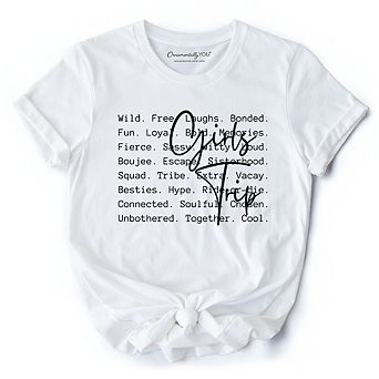 Girls Trip Words T-Shirt, Besties Vacation Memories Tee