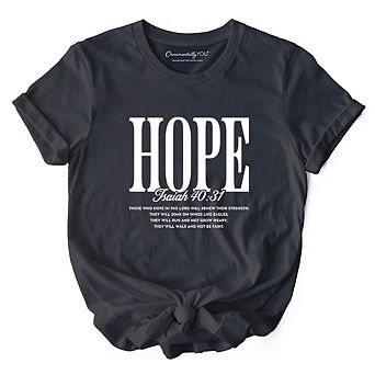 Hope Isaiah 40:31 Christian T-Shirt, Faith Scripture Encouragement Tee
