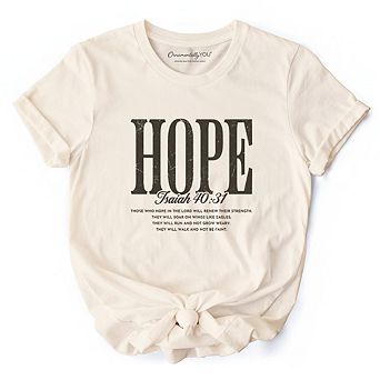 Hope Isaiah 40:31 Christian T-Shirt, Faith Scripture Encouragement Tee