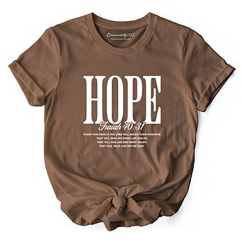 Hope Isaiah 40:31 Christian T-Shirt, Faith Scripture Encouragement Tee