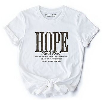 Hope Isaiah 40:31 Christian T-Shirt, Faith Scripture Encouragement Tee