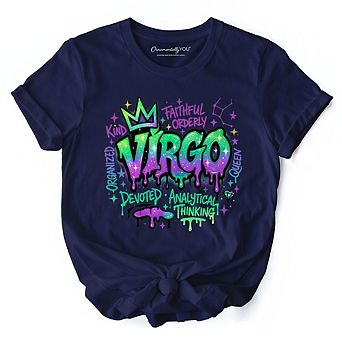 Virgo Graffiti Zodiac T-Shirt, Street Style Astrology Horoscope Tee