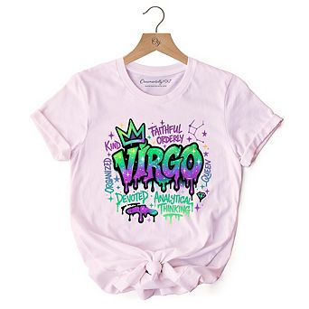 Virgo Graffiti Zodiac T-Shirt, Street Style Astrology Horoscope Tee