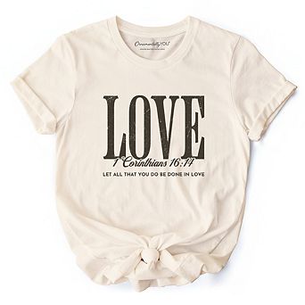 Love Corinthians 16:14 Christian T-Shirt, Bible Verse Faith Inspirational Tee