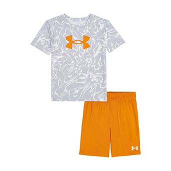 Boys 4-7 Under Armour Short Sleeve Printed Top & Shorts Set
