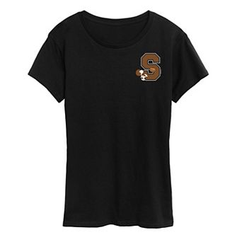 Women's Peanut Snoopy Collegiate Football Letter Graphic Tee