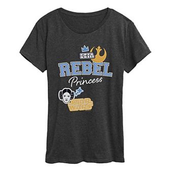 Women's Star Wars Princess Leia Rebel Patches Graphic Tee