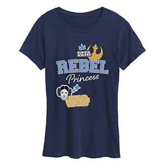 Women's Star Wars Princess Leia Rebel Patches Graphic Tee
