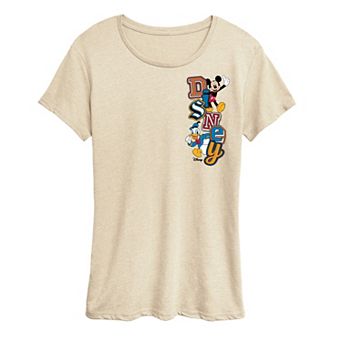 Women's Disney's Mickey & Donald Patch Logo Graphic Tee
