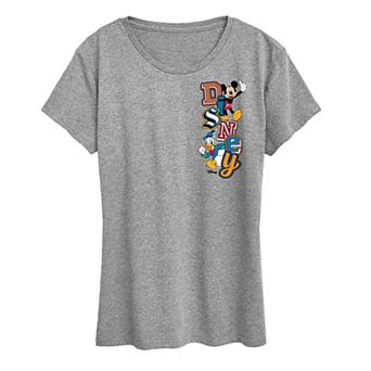 Women's Disney's Mickey & Donald Patch Logo Graphic Tee