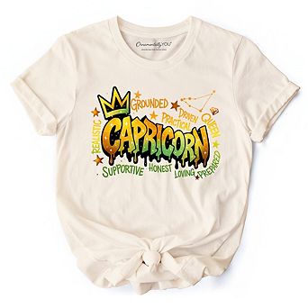Capricorn Graffiti Zodiac T-Shirt, Street Style Astrology Horoscope Tee