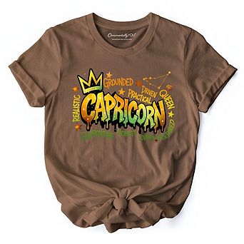 Capricorn Graffiti Zodiac T-Shirt, Street Style Astrology Horoscope Tee