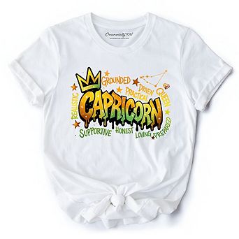 Capricorn Graffiti Zodiac T-Shirt, Street Style Astrology Horoscope Tee