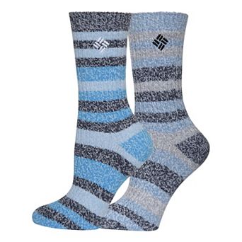 Women's Columbia Super Soft Canyon Strip 2-Pack Crew Socks
