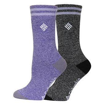 Women's Columbia Basic Medium Weight Thermal Crew Socks 2-Pack