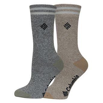 Women's Columbia Basic Medium Weight Thermal Crew Socks 2-Pack