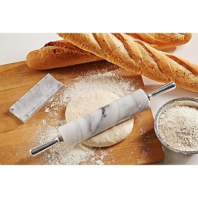 Saboga Home™ Marble Rolling Pin with Aluminum Handles