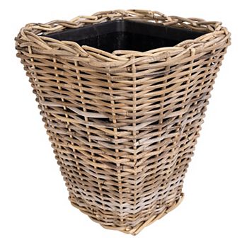 Saboga Home™ Square Tapered Planter with Black Plastic Insert