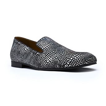 Mens Glitter Snake Print Dress Loafers Slip On Tuxedo Wedding Prom Shoes
