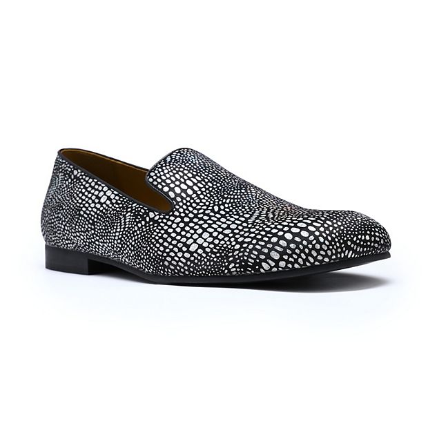mens black glitter dress shoes Black Glitter Men's Formal Design Dress Shoes Slip-On Loafer 9 / Black