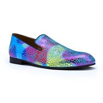 Mens Glitter Snake Print Dress Loafers Slip On Tuxedo Wedding Prom Shoes