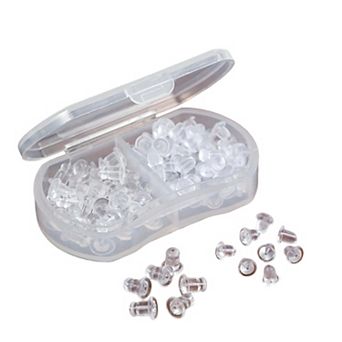 120Pack of Transparent Silicone Earring Backs for Women, Hypoallergenic, Reusable, Secure Fitting