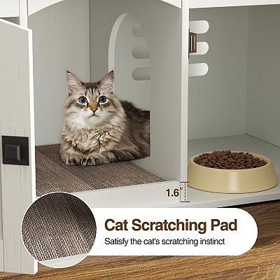 2 cats 1 litter box HOOBRO Hidden Cat Litter Box Furniture