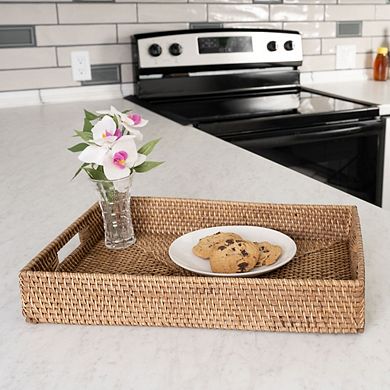 Saboga Home™ Rectangular Tray With Cutout Handles