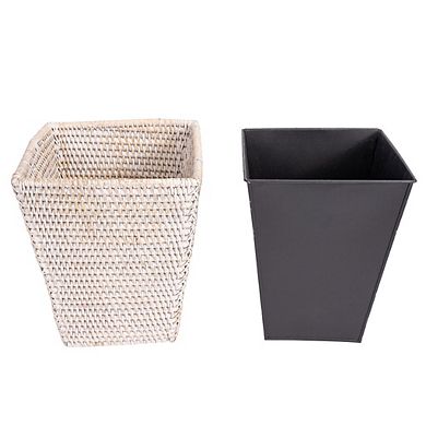 Saboga Home™ Square Tapered Waste Basket with Metal Liner
