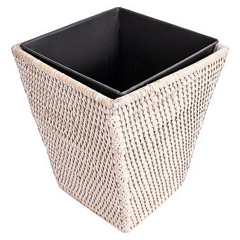 Saboga Home™ Square Tapered Waste Basket with Metal Liner