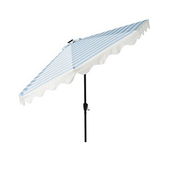 Ovios 10 Feet Patio Umbrella w/ Adjustable Tilt & Scalloped Edge, All Weather Outdoor Fabric