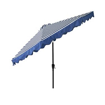 Ovios 10 Feet Patio Umbrella w/ Adjustable Tilt & Scalloped Edge, All Weather Outdoor Fabric