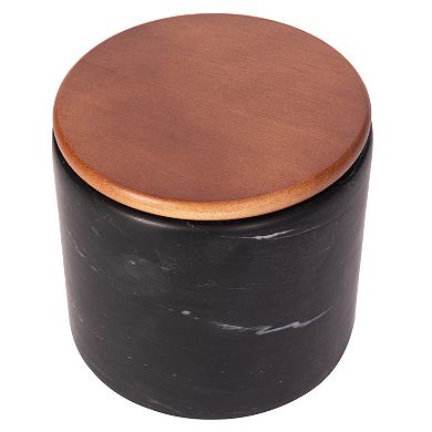 Saboga Home™ Storage Canister with Sealed Wood Top