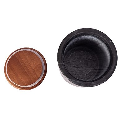 Saboga Home™ Storage Canister with Sealed Wood Top